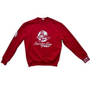 Pacsun Stranger Things Surfer Boy Pizza Red Sweatshirt Size Medium
